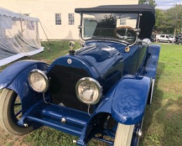 First showing of the car was in Newport, Rhode Island at the commemoration of the 1918 end of World War One. Left front view.